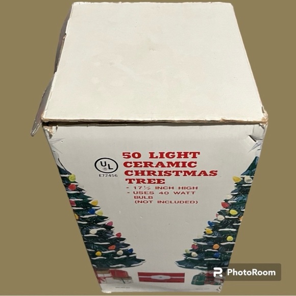 17.5in Ceramic Light Up Christmas Tree vintage ceramic christmas  tree X-Mas vtg - Picture 14 of 15